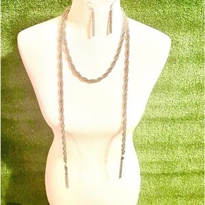 Wrap Tassel Necklace set